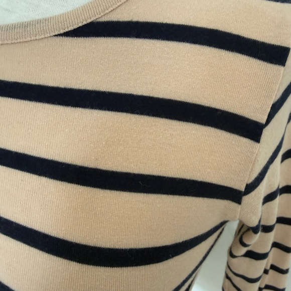 TOPSHOP Petite Stripe Lettuce Trim T-shirt - Picture 9 of 9